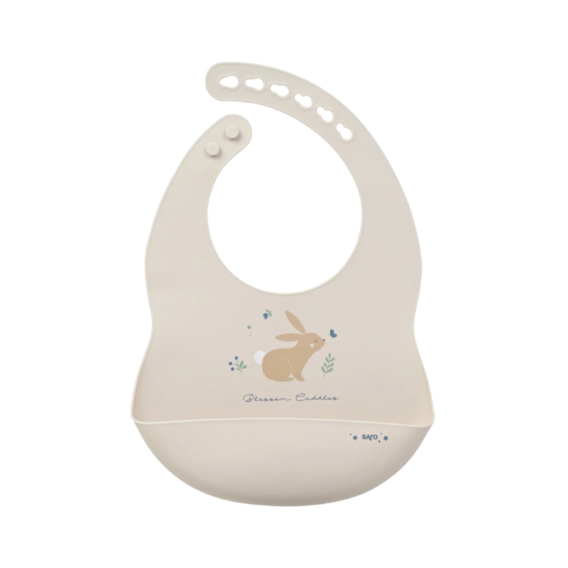Saro Party Bavoir en Silicone Cotton Bunnies