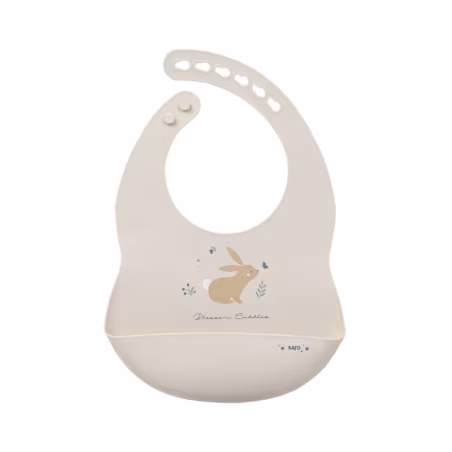 Saro Party Babero de Silicona Cotton Bunnies