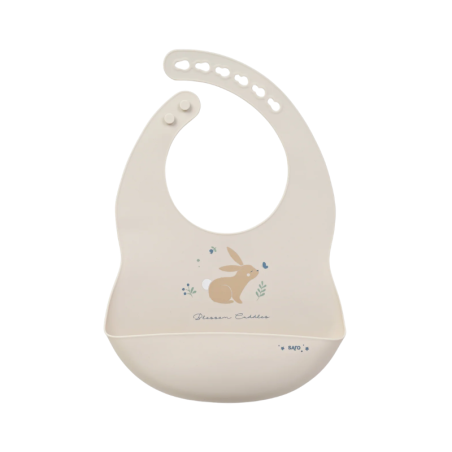 Saro Party Bavoir en Silicone Cotton Bunnies