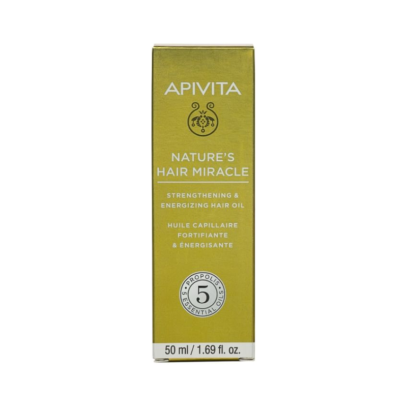 Apivita Nature's Hair Miracle Huile Capillaire Fortifiante et Énergisante 50ml