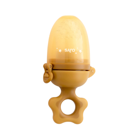 Saro Aliment-Up Distributeur en Silicone Moutarde