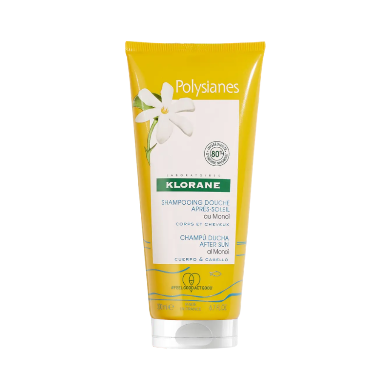 Klorane Polysianes Champú Ducha Después del Sol Monoï 200ml