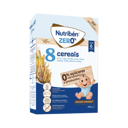 Nutribén Papilla 8 Cereales Zer0% Sin Lácteos 6m+ 250g