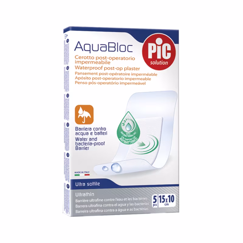 Pic Aquabloc Apósito Post-Operatorio Impermeable 15x10cm 5 unidades