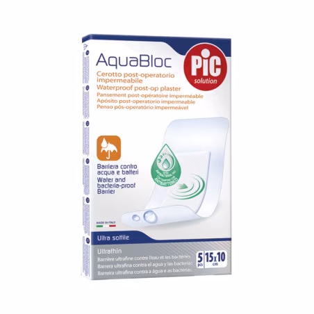Pic Aquabloc Apósito Post-Operatorio Impermeable 15x10cm 5 unidades