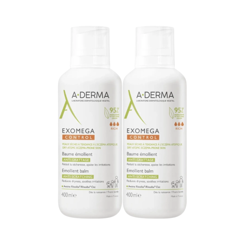 A-Derma Exomega Control Emollient Balm 2x400ml