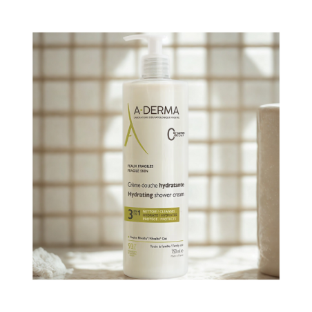 A-Derma 3-in-1 Hydrating Shower Cream 2x750ml