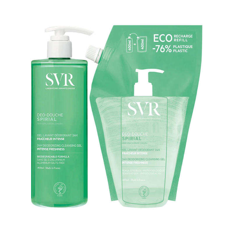 SVR Spirial Deo Douche Gel 400ml + Refill