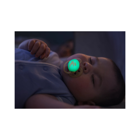 Philips Avent Ultra Soft Nighttime Chupeta 0-6m Rosa/Bege 2 unidades