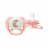 Philips Avent Ultra Soft Nighttime Pacifier 0-6m Pink/Beige 2 units