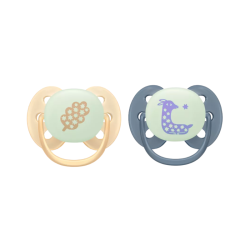 Philips Avent Ultra Soft Nighttime Chupeta 6-18m Bege/Azul 2 unidades