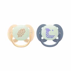 Philips Avent Ultra Soft Nighttime Pacifier 6-18m Beige/Blue 2 units