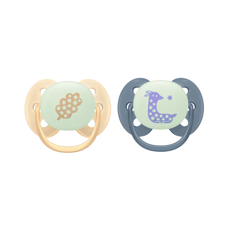 Philips Avent Ultra Soft Nighttime Chupete 6-18m Beige/Azul 2 unidades