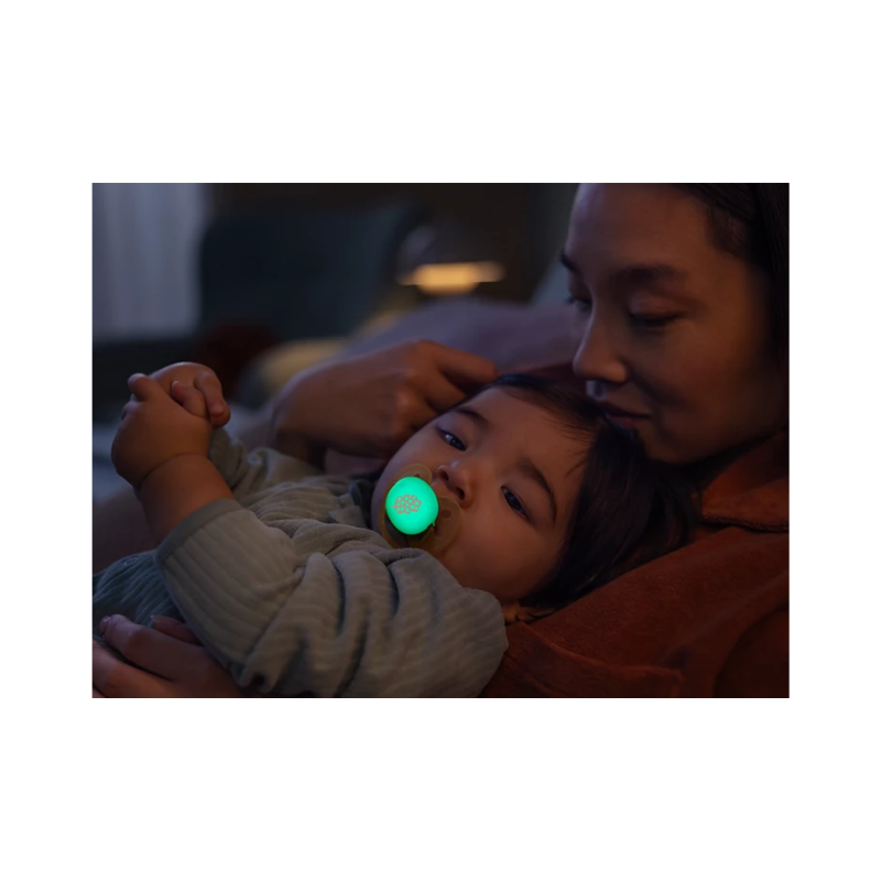 Philips Avent Ultra Soft Nighttime Chupete 6-18m Beige/Azul 2 unidades