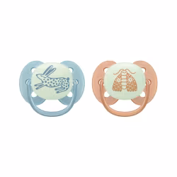 Philips Avent Ultra Soft Nighttime Chupete 18m+ Azul/Naranja 2 unidades