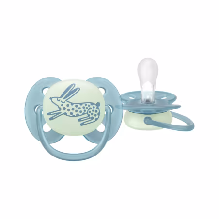 Philips Avent Ultra Soft Nighttime Pacifier 18m+ Blue/Orange 2 units