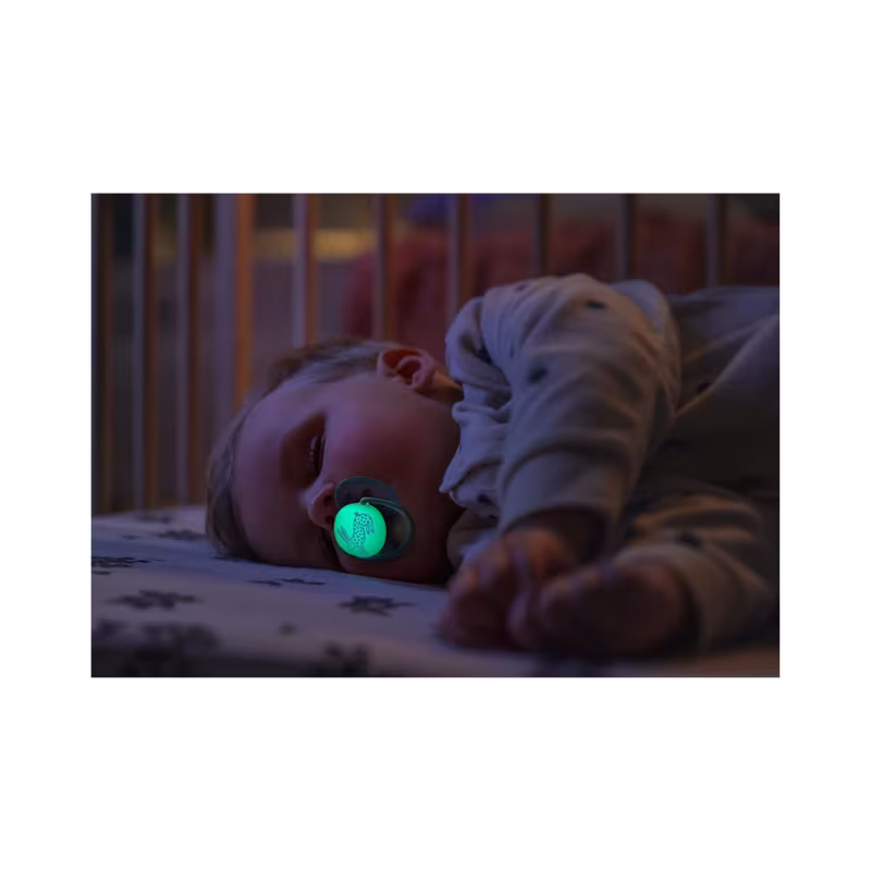 Philips Avent Ultra Soft Nighttime Chupete 18m+ Azul/Naranja 2 unidades