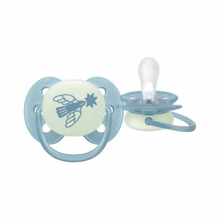 Philips Avent Ultra Soft Nighttime Chupete 18m+ Verde/Azul 2 unidades