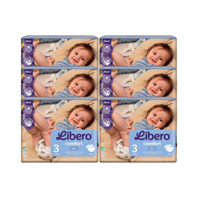 Libero Comfort 3 30 pañales Pack 6 unidades