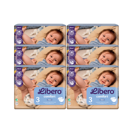 Libero Comfort 3 30 pañales Pack 6 unidades