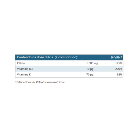 BioActivo Cálcio + D3 + K1 + K2 60 tablets