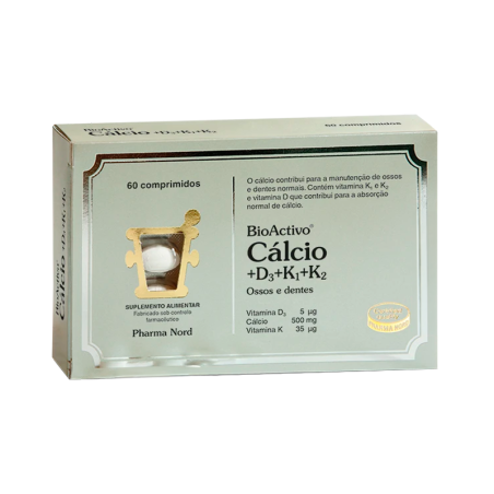 BioActivo Cálcio + D3 + K1 + K2 60 comprimidos