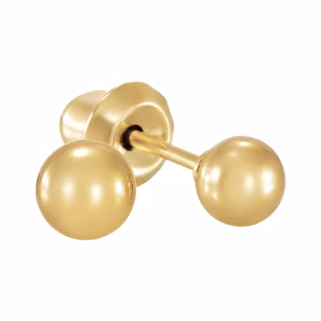 Inverness Sensitive Earrings Surgical Steel Gold Ball 4mm