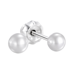 Inverness Sensitive Brinco Aço Cirúrgico Bola Prateada 4mm