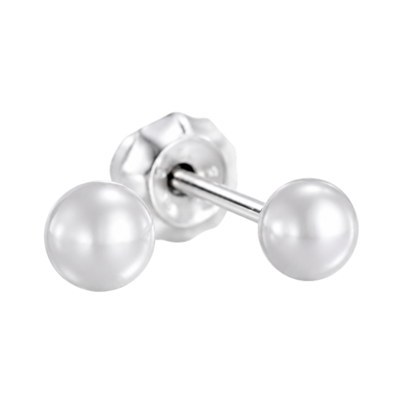 Inverness Sensitive Brinco Aço Cirúrgico Bola Prateada 4mm