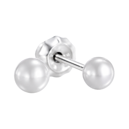 Inverness Sensitive Boucles d’Oreilles Acier Chirurgical Boule Argentée 4mm