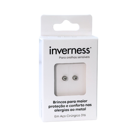 Inverness Sensitive Brinco Aço Cirúrgico Bola Prateada 4mm
