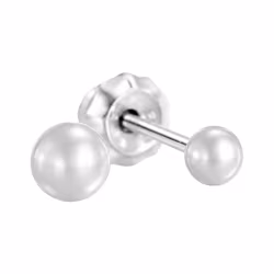 Inverness Sensitive Pendientes Acero Quirúrgico Bola Plateada 3mm