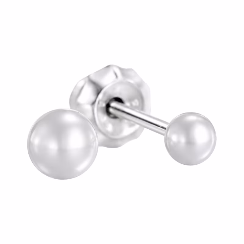 Inverness Sensitive Boucles d’Oreilles Acier Chirurgical Boule Argentée 3mm