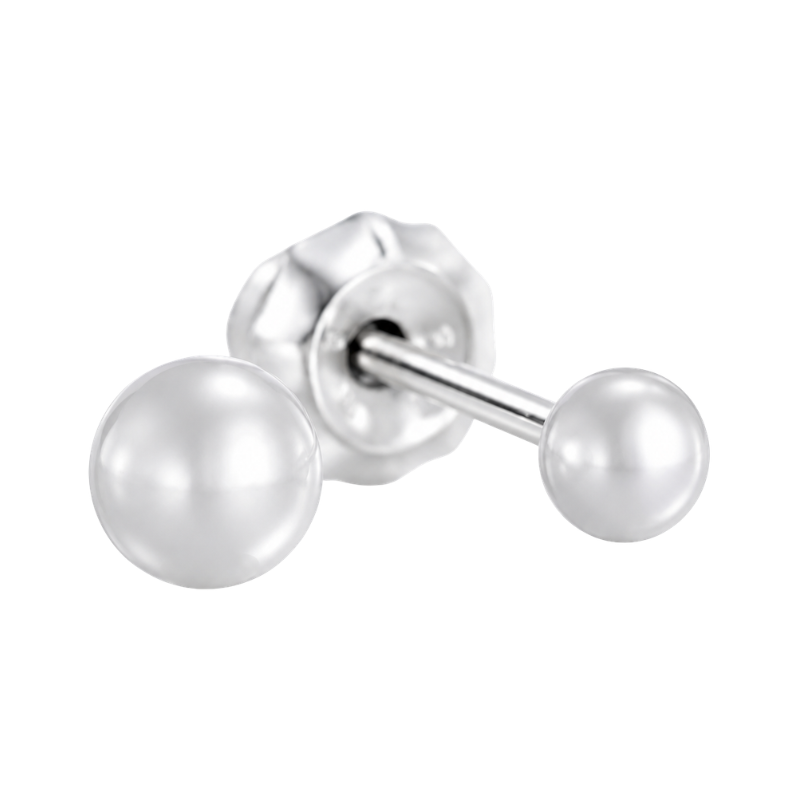 Inverness Sensitive Earrings Surgical Steel Silver Ball 3mm