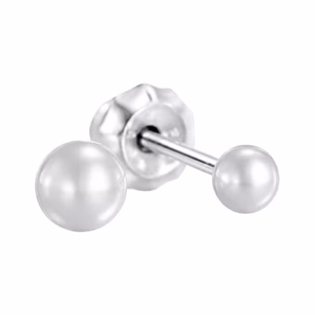 Inverness Sensitive Boucles d’Oreilles Acier Chirurgical Boule Argentée 3mm