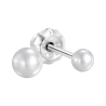 Inverness Sensitive Boucles d’Oreilles Acier Chirurgical Boule Argentée 3mm