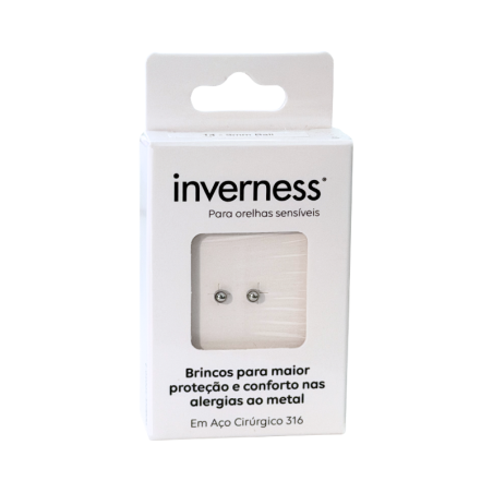 Inverness Sensitive Brinco Aço Cirúrgico Bola Prateada 3mm