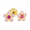 Inverness Sensitive Earrings Surgical Steel Pink Flower