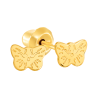 Inverness Sensitive Boucles d’Oreilles Acier Chirurgical Papillon Doré