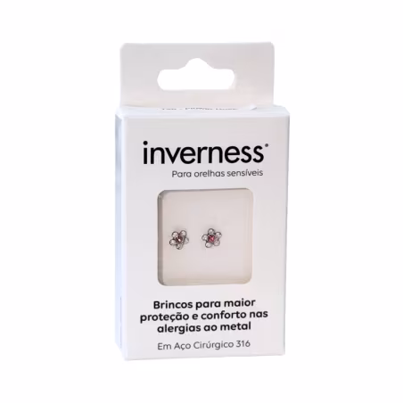 Inverness Sensitive Boucles d’Oreilles Acier Chirurgical Fleur Cristal Rose
