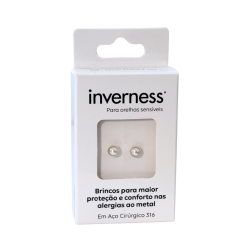 Inverness Sensitive Boucles d’Oreilles Acier Chirurgical Perle Crème