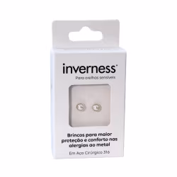 Inverness Sensitive Pendientes Acero Quirúrgico Perlas Crema