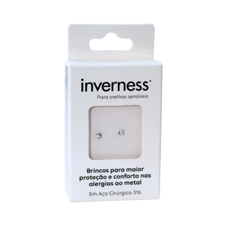 Inverness Sensitive Boucles d’Oreilles Acier Chirurgical Zircon Argentée 2mm