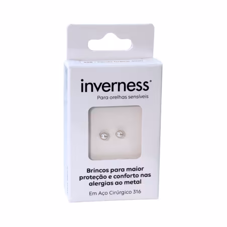 Inverness Sensitive Pendientes Acero Quirúrgico Perlas Crema 4mm