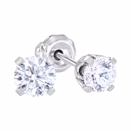 Inverness Sensitive Earrings Surgical Steel Silver Zirconia 2mm