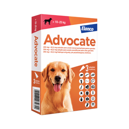 Advocate Cão 250 10-25kg 3 pipetas