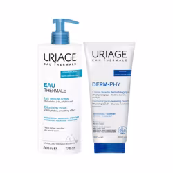 Uriage Eau Thermale Leite Aveludado de Corpo + Derm-Phy Creme Lavante Pack