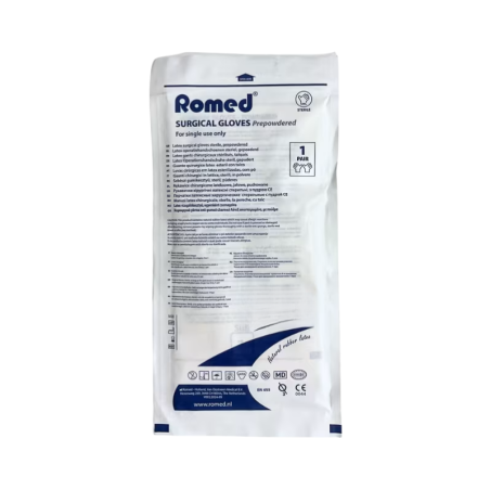 Romed Latex Surgical Gloves Sterile Powdered T6,5 1 pair