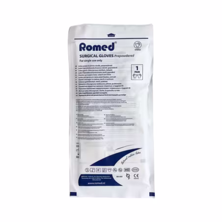 Romed Luvas Cirúrgicas Látex Esterilizadas com Pó T6.5 1 par