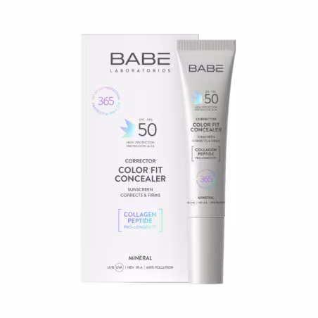 Babé Color Fit Concealer Fotoprotetor Cor FPS50 Contorno de Olhos 12ml